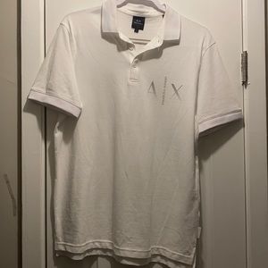 Large white Armani Exchange button up
